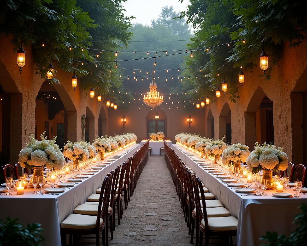 Recepción de boda en jardín